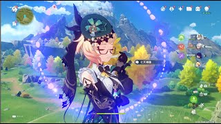 原神　雷電将軍＆エミリエ＆ナヒーダでデイリー任務#５５０。地脈の花