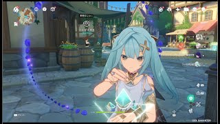 原神　雷電将軍＆ファルザン＆ナヒーダでデイリー任務#５９１。地脈の花