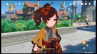 原神　雷電将軍＆千織＆ナヒーダでデイリー任務#５９３。地脈の花