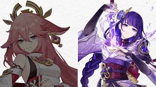 八重と雷電で点描の歌