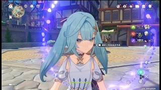 原神　雷電将軍＆ファルザン＆ナヒーダでデイリー任務#７４２。地脈の花 概要欄見てね